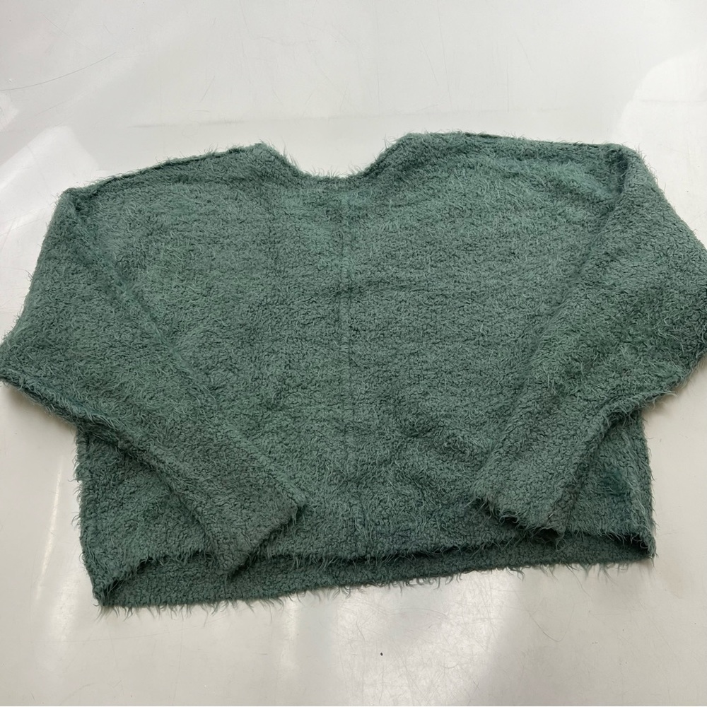 Free People Soft V-Neck Sweater - Mint Green - Picture 3 of 6